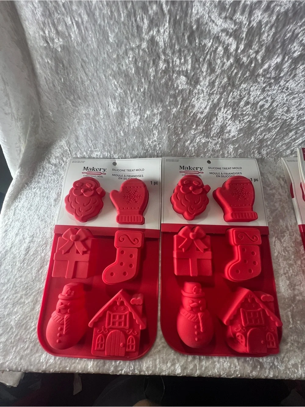 Makery Red Silicone Holiday Treat Mold Duo ( lot of 2)